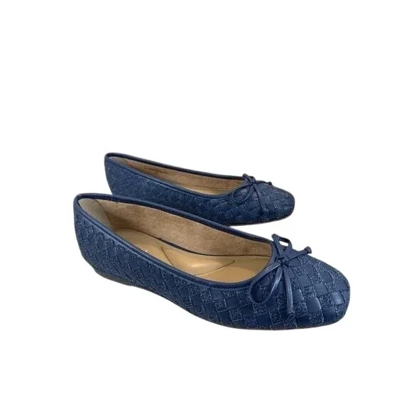 Easy Spirit Navy Blue Ballet Flats with Round Toe Slip On Shoes Sz 9.5m /S26244 - Picture 1 of 6